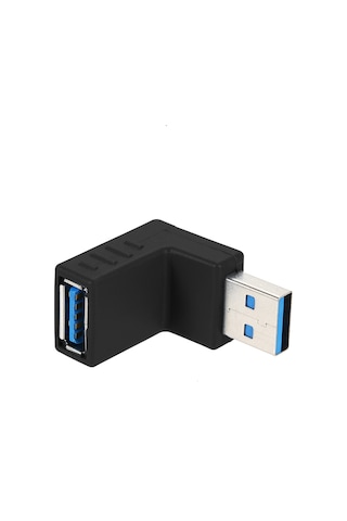 Springsun Usb 3.0 Am/af 90 Derece Aşağıdaki Eğimli Adaptör - Hızlı Veri Transferi 5 Gbps - Sertifikalı Çevre Dost Malzeme - Siyah