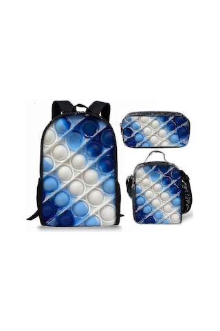 Pop It Print Okul Çantası Çocuk Sırt Çantası Veya Öğle Yemeği Çantası Veya Kalem Çantası Veya Çocuklar İçin Üç Parçalı Set Hediyeleri Diğer