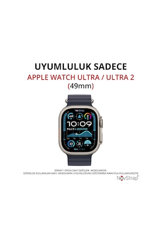 Novstrap Watch Ultra / Ultra 2 İle Uyumlu Ekran Koruyucu Temperli Cam Kolay Uygulama Aparatlı