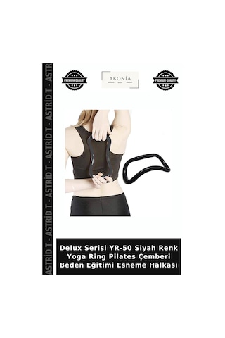 Delux Serisi Yr-50 Siyah Renk Yoga Ring Pilates Çemberi Beden Eğitimi Esneme Halkası