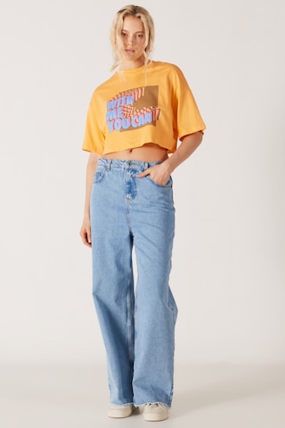 Wrangler Wide Leg Normal Bel Geniş Paça %100 Pamuk Mavi Kadın Jean Denim Kot Pantolon W231629404 Mavi