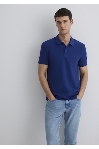 Mavi - Lacivertvert Polo Tişört 064946-70758 Mavi