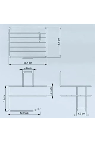 Kendiliğinden Yapışkanlı Tuvalet Kağıdı Tutacağı Ve Yedek Raf - Siyah Modern Metal Tasarım Siyah