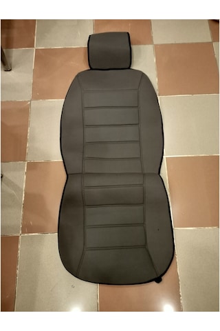 Terletmez Gri Renk Üniversal Oto Kılıf Koltuk Minderi Ön 2 Takım