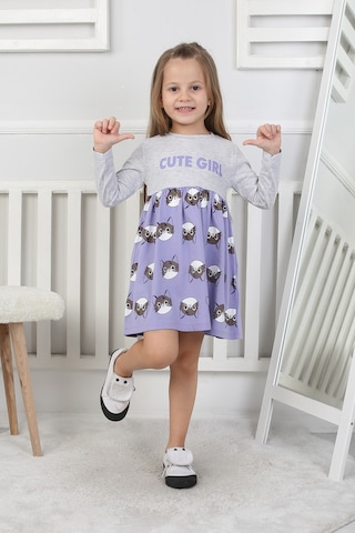 Kız Çocuk Elbise Cute Girl Lila