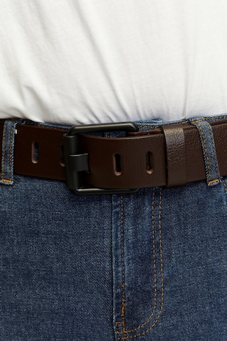 Erkek %100 Hakiki Deri Siyah Boyalı Borulu 4,5 Cm Kot Kemeri Kahverengi