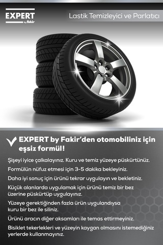 Expert by Fakir Lastik Temizleyici ve Parlatıcı Sprey 750 ML