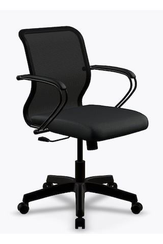 Ergolife Sit 8 Ofis Koltuğu Bel Destekli, Tekerlekli, Siyah, Bilgisayar Sandalyesi -ed.57.1.222 Siyah