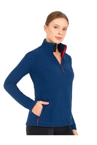 Blackspade Kadın Fermuarlı Termal Sweatshirt 2. Seviye 50466 - Mavi