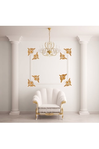 Decogold Saray Tavan Köşe Motif 41 26 Cm Altın
