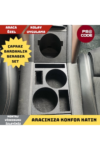 2019-2026 Peugeot Rifter-berlingo-combo-doblo Uyumlu Orta Konsol Bardaklık Ve Çapraz Bardaklık Set