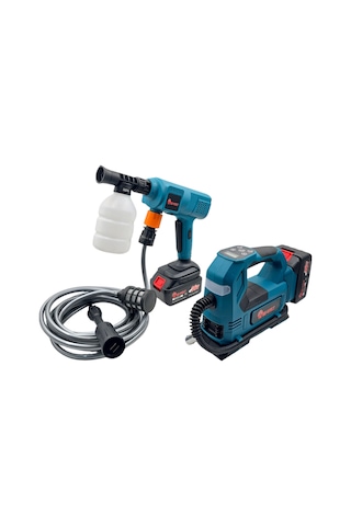 Fixonic Be-Welt BHD02 Şarjlı Yıkama Makinesi + Şarjlı Mini Kompresör Çantalı Set