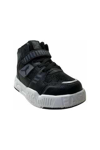 King Paolo King Hafif Çocuk Bilekli Sneaker Siyah