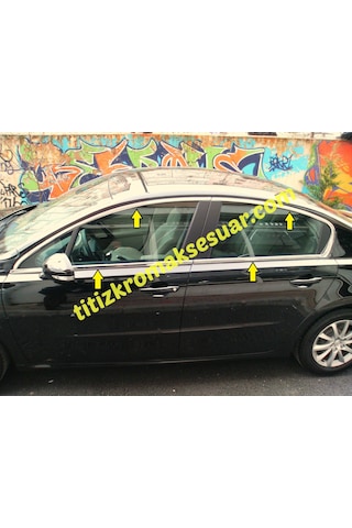 Peugeot 508 Krom Cam Çerçevesi Aksesuarı 8 Parça Paslanmaz Çelik Peugeot 508 Krom Cam Çerçevesi Aksesuarı 8 Parça Paslanmaz Çelik