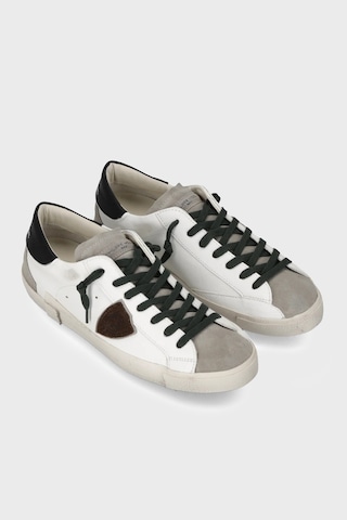 Philippe Model Deri Logolu Sneaker Ayakkabı Erkek Ayakkabı Prluwx55 Beyaz-siyah