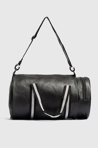 Strong Bag Silindir Spor Ve Seyahat Çantası , Gym Antrenman Fitness Çantası Sl01 Siyah Siyah