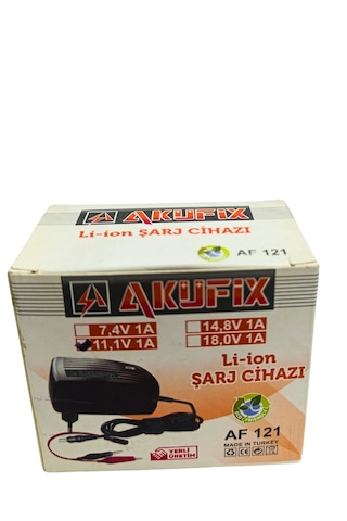 Akufix Af 121 Li-ıon Batarya Pil Şarj Cihazı Adaptörü 11.1v 1a Lityum İyon Uyumlu