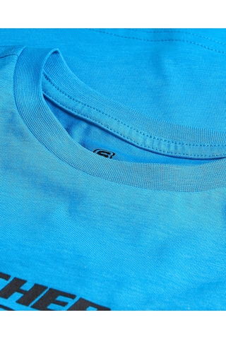 Skechers B Regular Fit Graphic Tee T-shirt Büyük Erkek Çocuk Mavi Tshirt Sk2510112-315 Mavi