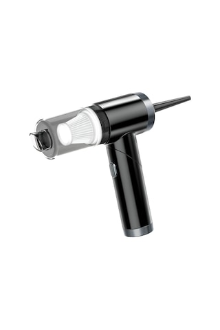 Wezone Süper Güçlü 120w Akıllı Arabalı Süpürge - 6000pa Emme, Üfleme Fonksiyonu Ve Katlanabilir Tasarım Siyah Siyah