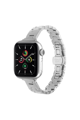 Apple Uyumlu Watch  10/11 Serisi 46mm Kordon Metal İnce Strap Kayış 150