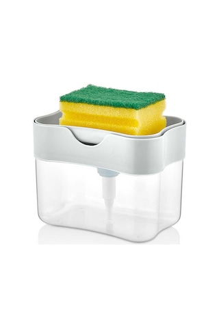 Porsima ORG-98 Deterjan Hazneli Pompalı Süngermatik Sıvı Sabunluk Gri