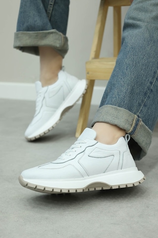 FAST STEP Hakiki Deri Kadın Casual Ayakkabı 136za501 Beyaz - Beyaz