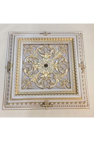 Saray Tavan Göbek Panel 72cm 72cm Bronz Içerisine Led Döşenebilir Panel