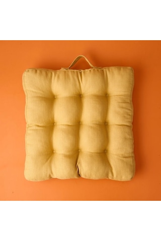 Evidea Soft Traum Sandalye Minderi - Hardal - 45x45 Cm Hardal