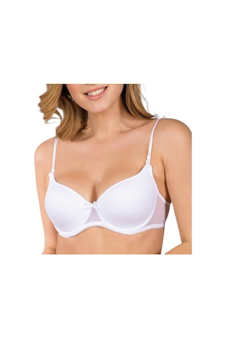 Kadın Balenli Desteksiz Dolgusuz Askıları Çıkabilen Yumuşak Süngerli Günlük Klasik T-shirt Sütyeni 3106 -6725 Beyaz Kadın Balenli Desteksiz Dolgusuz Askıları Çıkabilen Yumuşak Süngerli Günlük Klasik T-shirt Sütyeni 3106 -6725 Beyaz