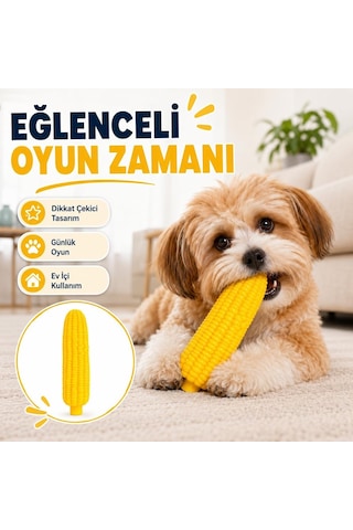 Ayrstore Madpet Sesli Mısır Isırma Oyuncağı - Köpek Ve Kedi İçin Çiğneme Oyuncağı - Diş Kaşıma Ve Oyun Aktivitesi