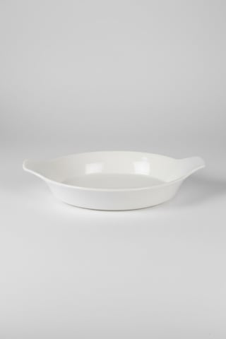14 Cm Porselen Yumurta Sahanı,ocak Üstü Kullanılabilir Beyaz