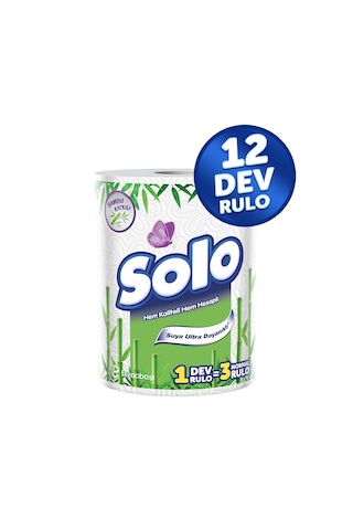 Solo Dev Rulo Bambu Kağıt Havlu 12'li
