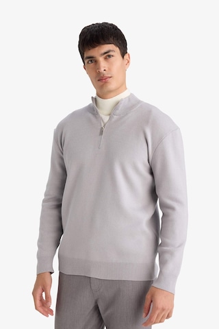 Defacto Standart Fit Fermuarlı Dik Yaka Triko Kazak G5283ax25wngr184 Gri-gr184