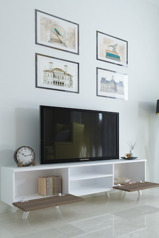 Moonlife Istanbul Tv Sehpası Beyaz Ceviz