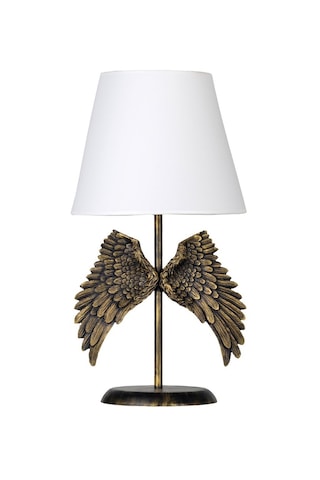 Qdec Modern Dizayn Melek Abajur Gold-Beyaz Altın - Beyaz