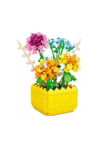 Toys E Toys Flower Studio Renkli Çiçek Bahçesi Yapı Blok Seti 549 Parça 9112a