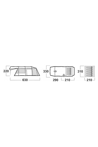 Husky Caravan Yeşil 17 M² Dural Çadır Yeşil