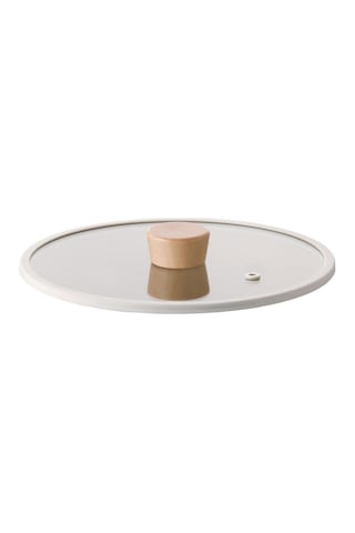 Neoflam 22cm Düz Silikon Çerçeveli Cam Kapak Bej Sku: Smg8690010563910 Açık Ahşap