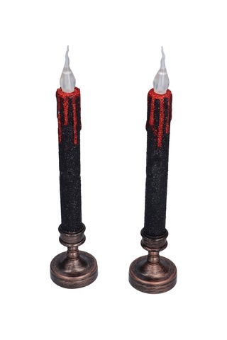 Kan Damlayan Alevsiz Mumlar Işık Güvenli Dekoratif Led Konik Mumluklar Cadılar Bayramı Korku Temalı Parti İçin Işık Diğer