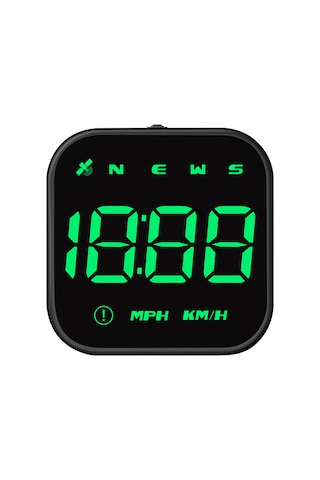 Tenfowee Araç Gps Yükseltilmiş Görüntü Gösterici - Hız, Yön, Saat, Hız Aşımı Ve Yorgun Sürücü Uyarısı Yeşil Işık