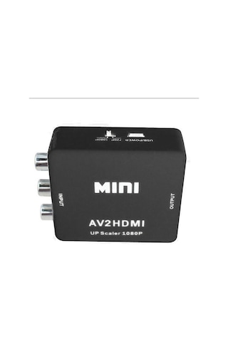 Samdoo Rca/av'den Hdmı'ye Dönüştürücü, 1080p/60hz Çıkış, Plug & Play, Siyah Pil Ve Şarj Aleti Yok