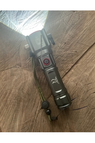 Gld 218 Pro El Feneri Şarjlı Lamba Projektör Uzun Menzilli Çekiç Kamp Feneri Siyah