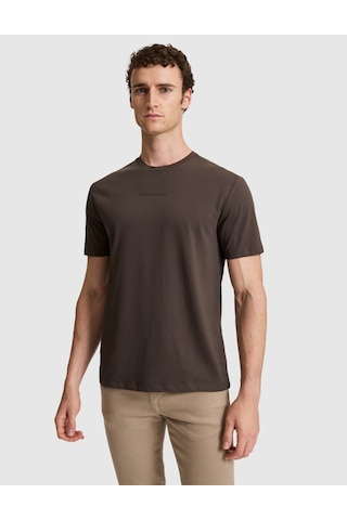 Pierre Cardin Erkek Koyu Kahverengi Tişört 50327872-vr084