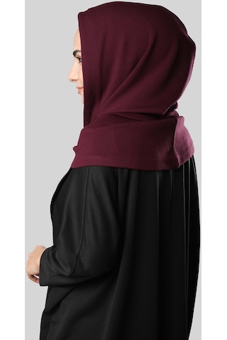 Bordo Bağcıklı Salaş Balaklava Boyunluklu Bere Triko Düz 2326 16 Bordo