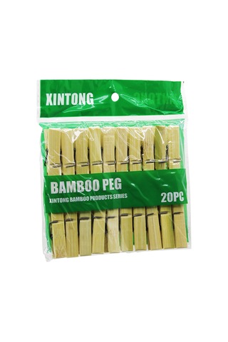 Bambu Ahşap Mandal 20'li Sarı