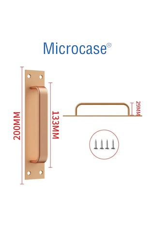 Microcase Alüminyum Dış Mekan İç Mekan Kapıları Çekmece Dolap Kapı Kulpu 2 Adet Al5370 Beyaz