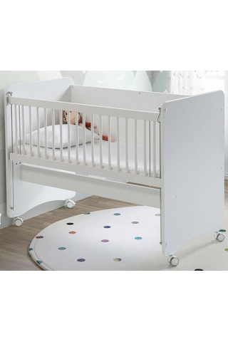 Bw1060 - Pratik Tekerlekli Anne Yanı Beşik Beyaz 60 X 120 Beyaz