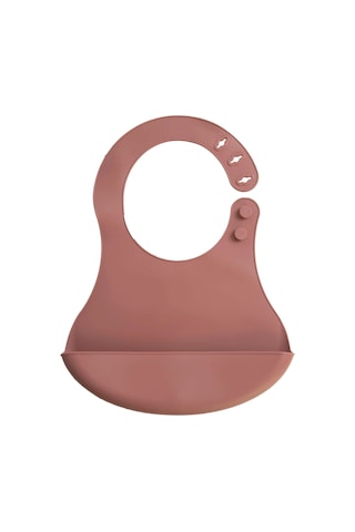 Babyjem Mini Silikon Mama Önlüğü Mocha