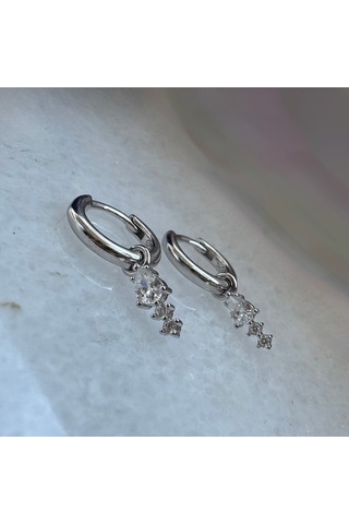 Masaliko Sallantılı Gümüş Küpe Ms3190, 925 Ayar Gümüş Gümüş Altın