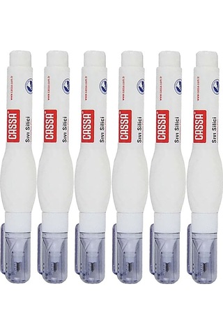 Kalem Daksil 6 Adet Cassa Sıvı Düzeltme Kalemi Tükenmez Pilot Kalem Mürekkep Kapatıcı Silici Örtücü Yazı Düzeltici 2